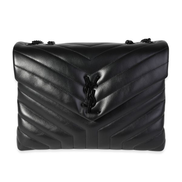 120821 fv Saint Laurent So Black Matelassé Leather Medium Loulou Bag