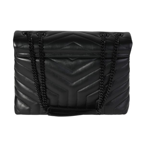 120821 pv Saint Laurent So Black Matelassé Leather Medium Loulou Bag