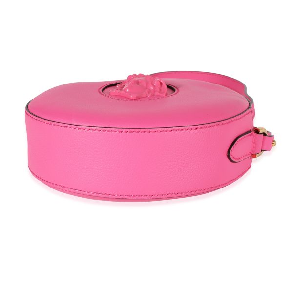 120844 box 1ef5bfbb b5ab 435b ae6d 97f2d72a2b9a Versace Fuchsia Leather La Medusa Round Camera Bag