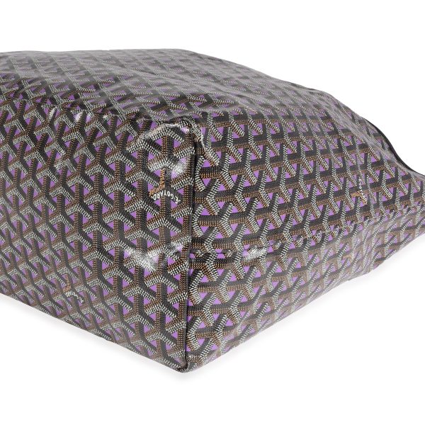 120847 clasp 825a6f7a f00a 4822 b36d 405d28f70509 Goyard Purple Black Goyardine Saint Louis GM