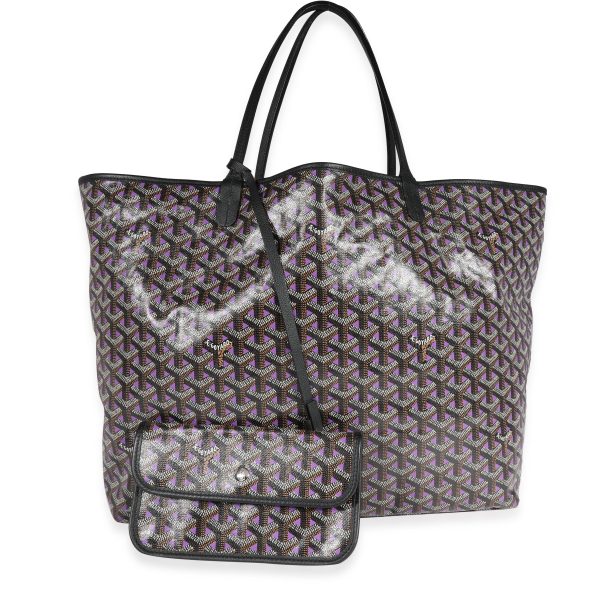 120847 fv 153b6de0 b77e 43eb 848d 4bc4b39988a4 Goyard Purple Black Goyardine Saint Louis GM