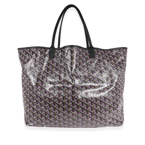 120847 pv 27565c07 f84a 4af8 8889 6ae3346edd21 Goyard Purple Black Goyardine Saint Louis GM