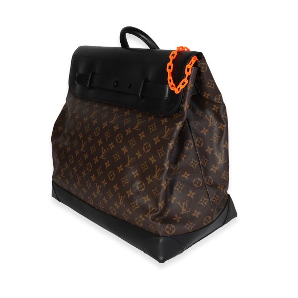 120903 sv Louis Vuitton Monogram Canvas Black Leather Solar Ray Steamer Bag