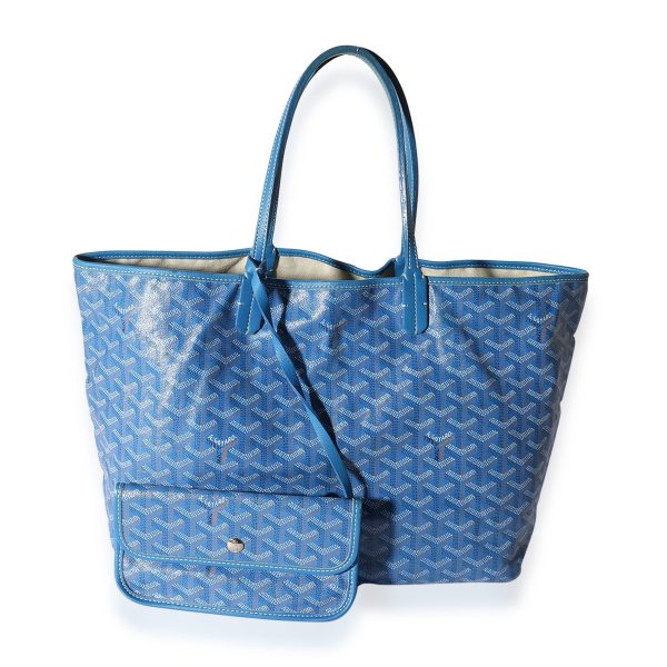 120907 fv Goyard Blue Goyardine Saint Louis PM Tote