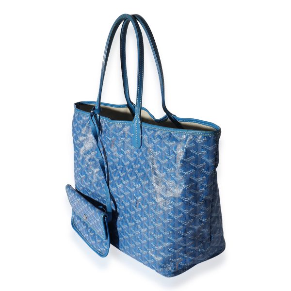 120907 sv Goyard Blue Goyardine Saint Louis PM Tote