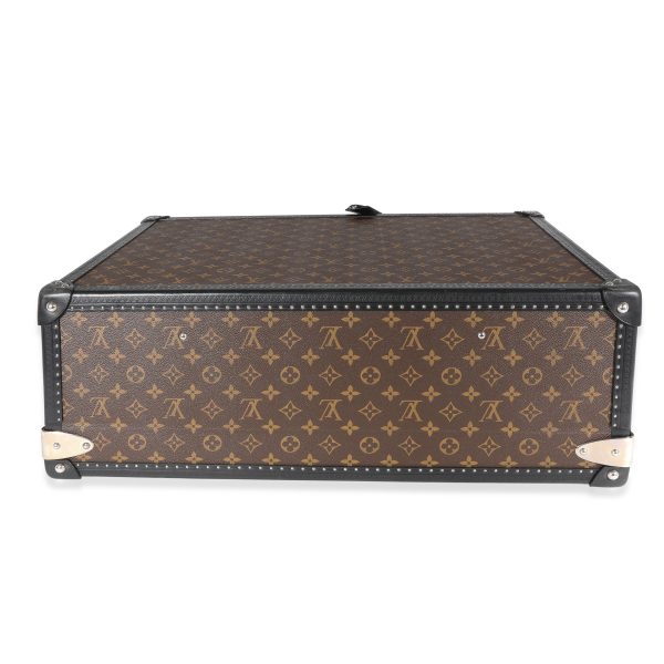 120961 box Louis Vuitton Monogram Macassar Black Leather Alzer Trunk 60