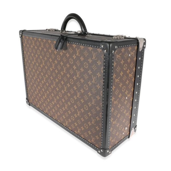 120961 sv Louis Vuitton Monogram Macassar Black Leather Alzer Trunk 60