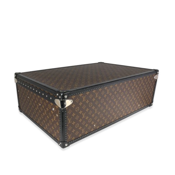 120962 av ea87c28d d20f 466f bf43 6501ab0381bc Louis Vuitton Monogram Macassar Black Leather Alzer Trunk 80