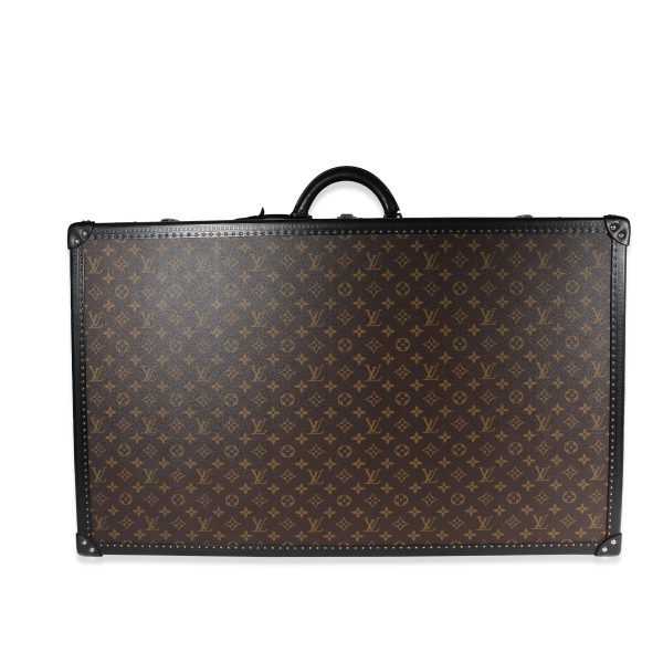 120962 stamp 162d96c8 b3ac 4861 969a 3d2cdba89a92 Louis Vuitton Monogram Macassar Black Leather Alzer Trunk 80