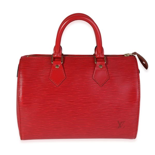 121016 fv Louis Vuitton Red Epi Leather Speedy 25