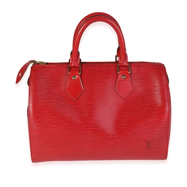 121016 pv Louis Vuitton Red Epi Leather Speedy 25