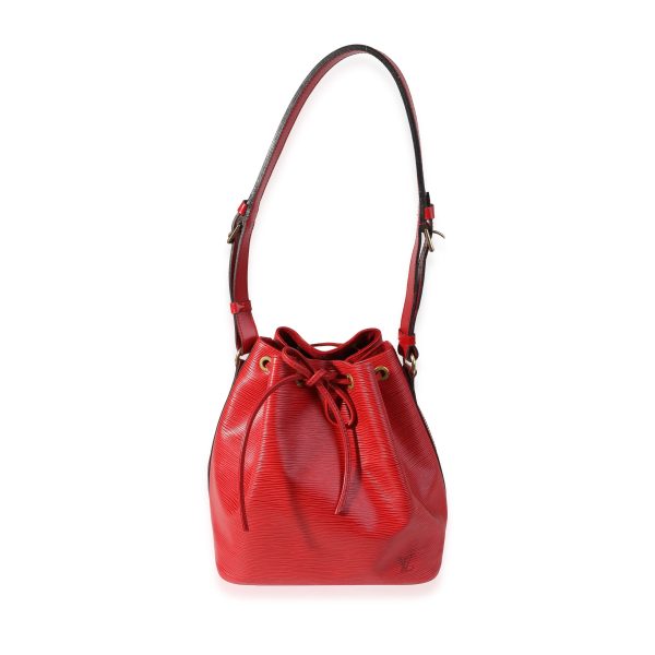 121019 bv Louis Vuitton Red Epi Leather Petit Noé