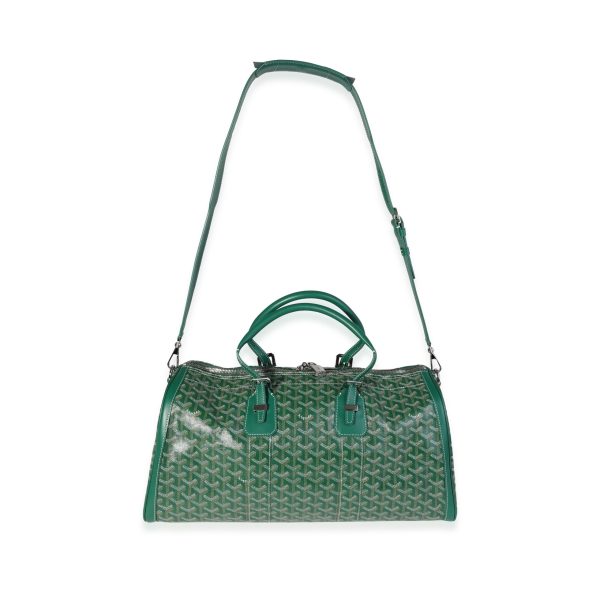 121027 bv Goyard Green Goyardine Canvas Clamecy Cowhide Croisière 50