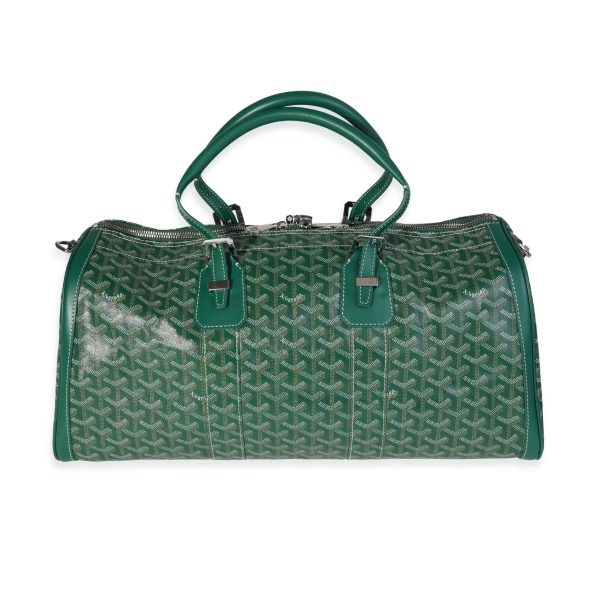 121027 fv Goyard Green Goyardine Canvas Clamecy Cowhide Croisière 50