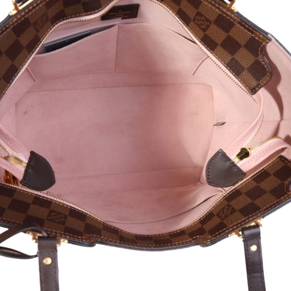 121093 av Louis Vuitton Damier Ebene Magnolia Jersey Tote