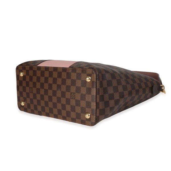 121093 clasp Louis Vuitton Damier Ebene Magnolia Jersey Tote