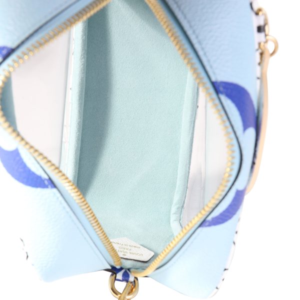 121112 av Louis Vuitton Blue Monogram Giant PVC Hamptons Beach Pouch