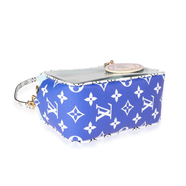 121112 box Louis Vuitton Blue Monogram Giant PVC Hamptons Beach Pouch