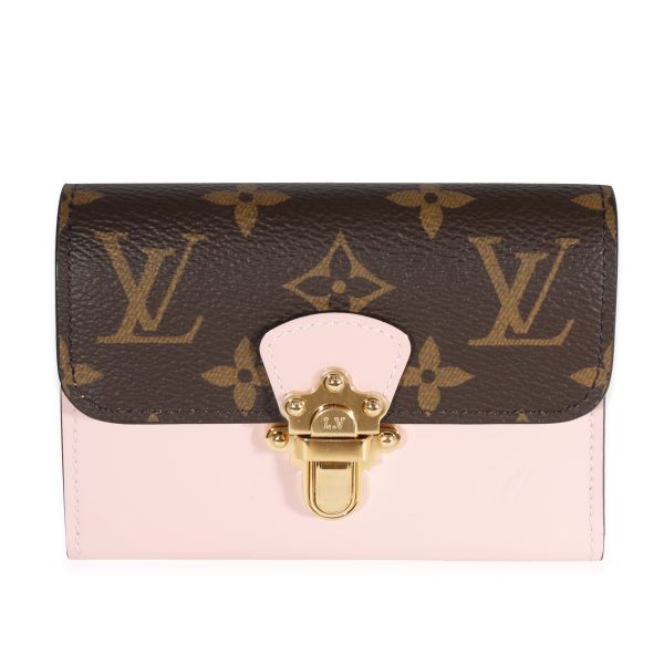 121113 fv Louis Vuitton Monogram Canvas Rose Ballerine Vernis Cherrywood Wallet