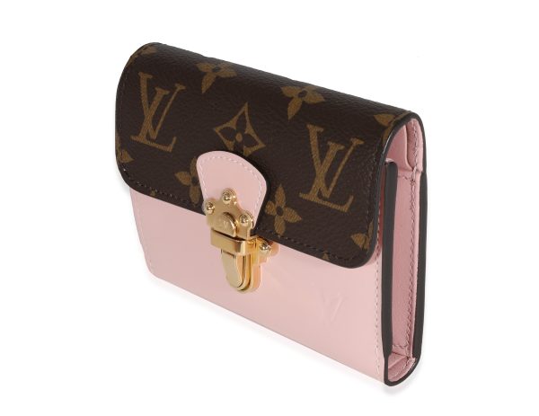 121113 sv Louis Vuitton Monogram Canvas Rose Ballerine Vernis Cherrywood Wallet