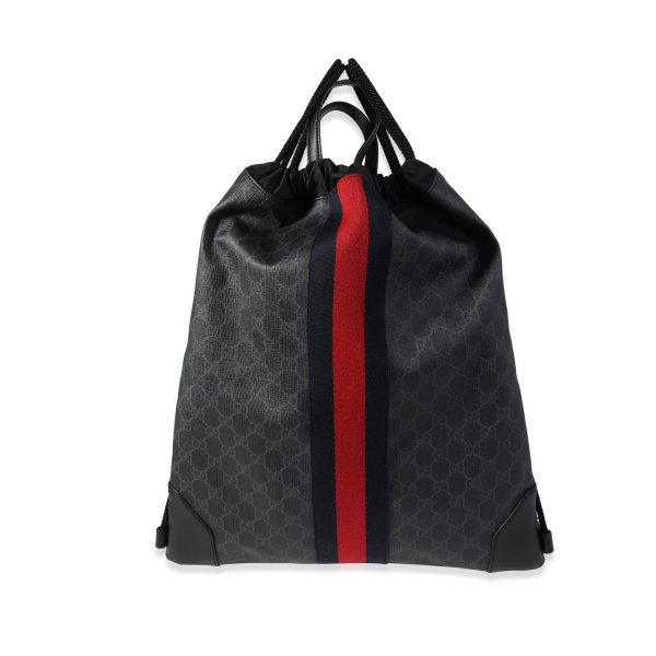 121165 fv 04312f35 1309 4cd6 9958 dc4d8dd01b74 Gucci Black GG Supreme Web Drawstring Backpack