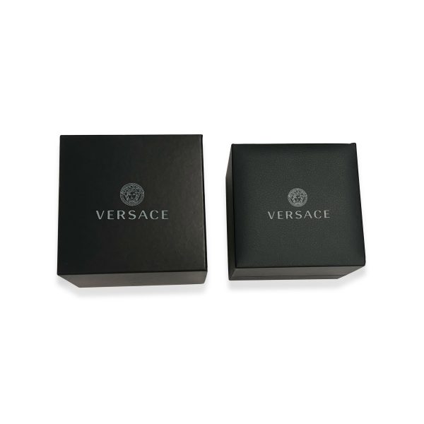 121189 box 9cbbb11a 0ce7 468a 92a4 87d54d49ef0d Versace Palazzo Black Crystal Chain Necklace