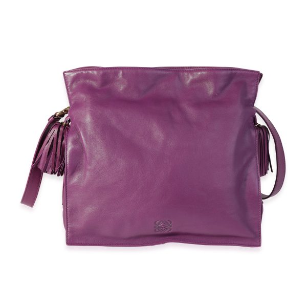 121205 fv a2130f77 f272 482d b225 504e49c4dfba Loewe Purple Lambskin Flamenco Bag