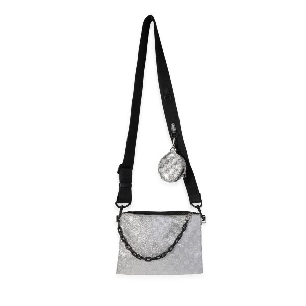 121232 bv c96cab7c 505b 4a17 8237 136e54b2af93 Louis Vuitton Silver Damier Glitter Black Monogram Taurillon Sac In The Loop