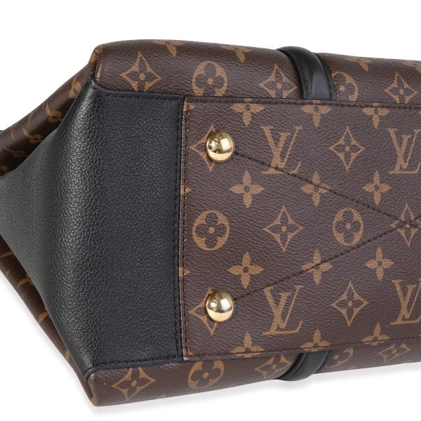 121333 box Louis Vuitton Monogram Canvas Black Leather Soufflot MM