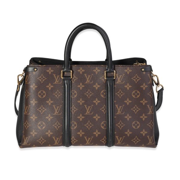 121333 pv Louis Vuitton Monogram Canvas Black Leather Soufflot MM