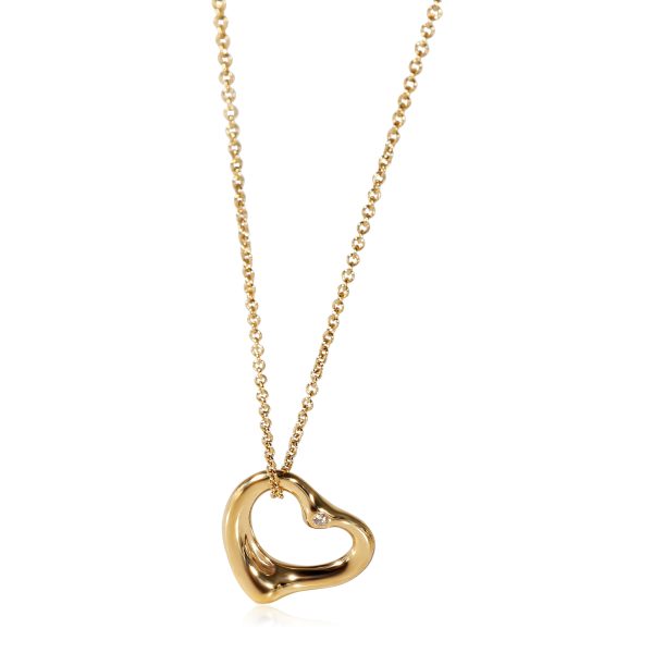 121336 fv 4e7e9442 da12 40df 8511 acde9db6cf59 Tiffany Co Elsa Peretti Open Heart Diamond Pendant in 18k Gold 002 CTW