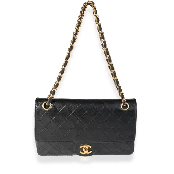 121366 bv 34ad7a19 0fcc 42ae 8836 5ba1f546604d Chanel Vintage Black Quilted Lambskin Medium Double Flap Bag