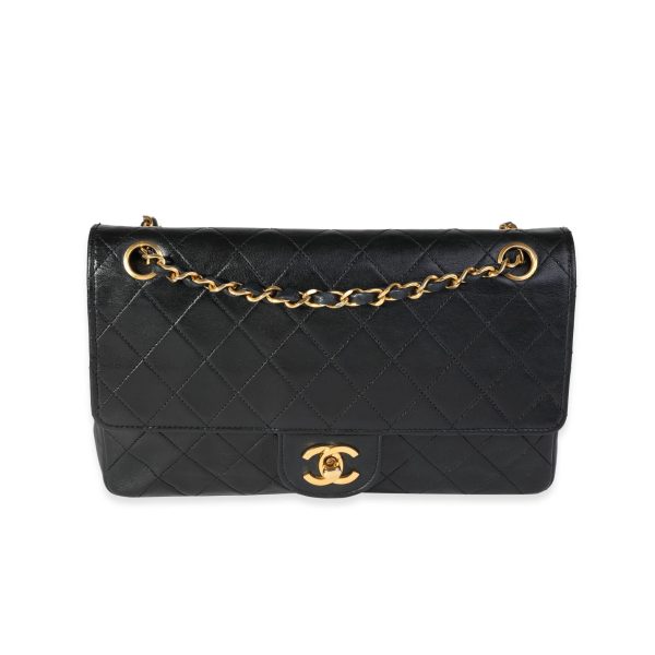 121366 fv 0da9f637 c882 4847 967f 9f63306761f7 Chanel Vintage Black Quilted Lambskin Medium Double Flap Bag