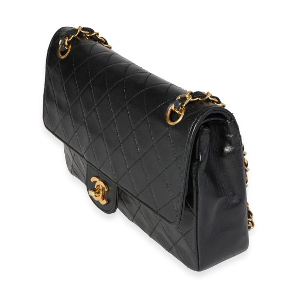 121366 sv 632cfd3a e9ba 4f1e 877e cba772819349 Chanel Vintage Black Quilted Lambskin Medium Double Flap Bag