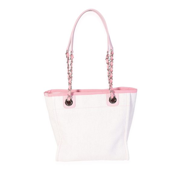 121375 pv Chanel Pale Pink Canvas Mini Deauville Tote