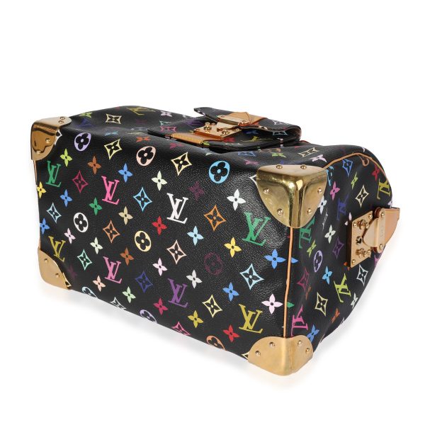 121429 clasp 9a77b34e 7404 41c6 b09a 3dfa6e77d906 Louis Vuitton x Takashi Murakami Black Speedy 30