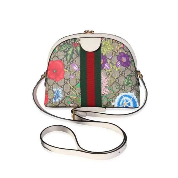 121431 pv c15cbb9b f878 44fb be2f 032b58aef78a Gucci GG Supreme Flora Small Ophidia Dome Shoulder Bag