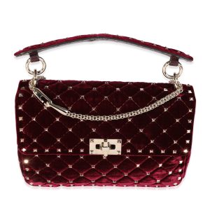 121553 fv Christian Louboutin Shoulder Bag Black Red