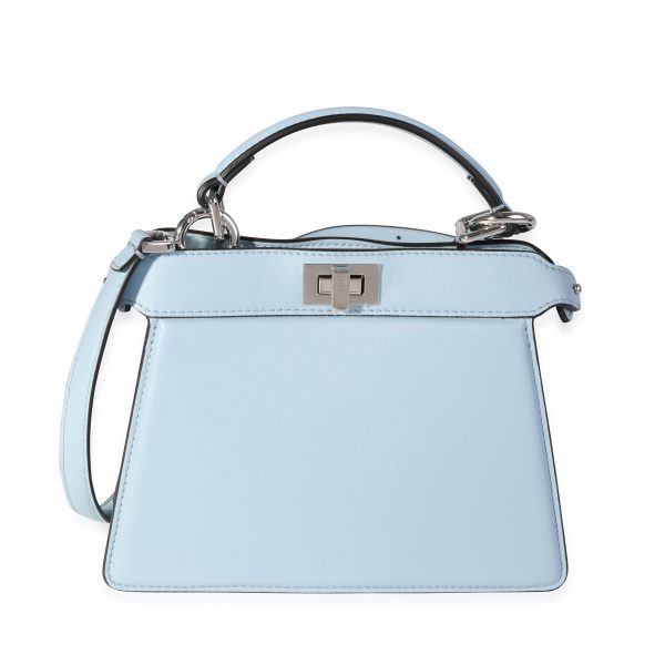 121567 fv d0cbb204 7d48 42ef 9904 97af2a5e3140 Fendi Light Blue Padded Nappa Leather Peekaboo ISee U Petite Bag