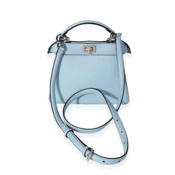 121567 pv 38391db4 85fe 4439 b707 54cbc38c3004 Fendi Light Blue Padded Nappa Leather Peekaboo ISee U Petite Bag