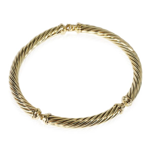 121597 fv David Yurman Metro Choker Necklace in 14k Yellow Gold