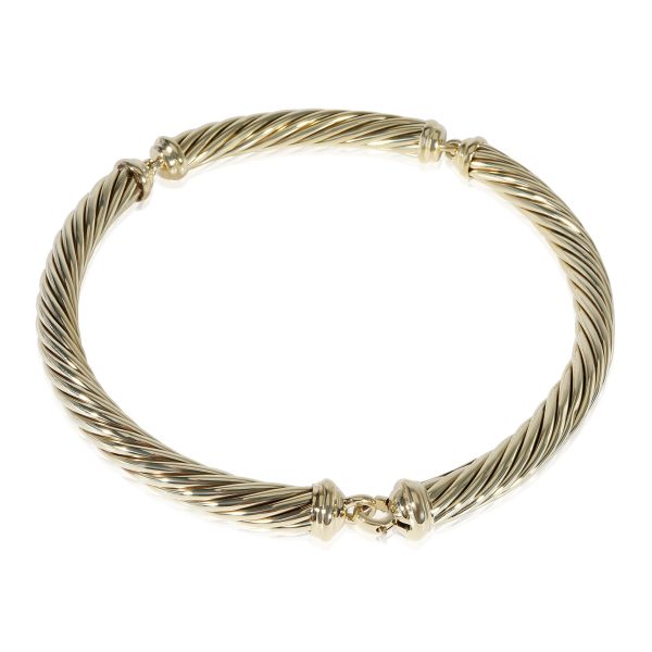 121597 sv David Yurman Metro Choker Necklace in 14k Yellow Gold