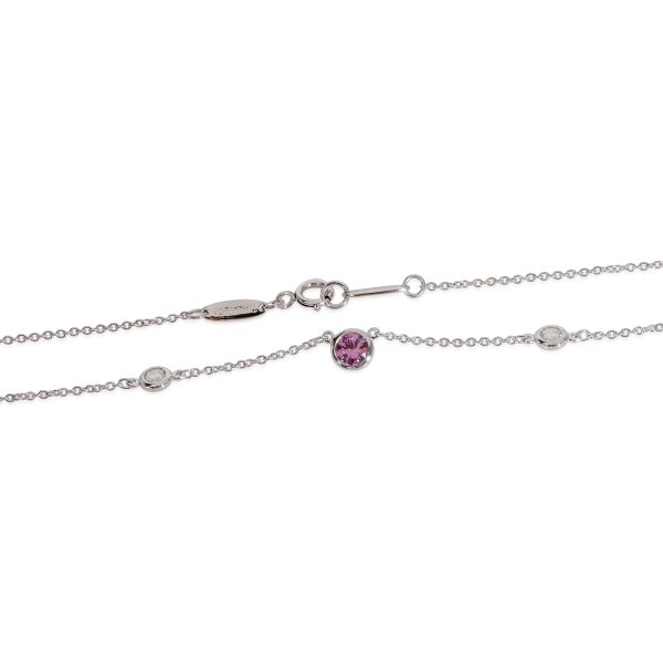 121666 sv b715665a f8bd 44d0 ad68 b326f38809c8 Tiffany Co Elsa Peretti Pink Sapphire Diamonds Color by the Yard Necklace