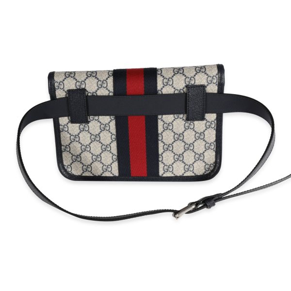 121723 pv Gucci Navy GG Supreme Ophidia Belt Bag 90