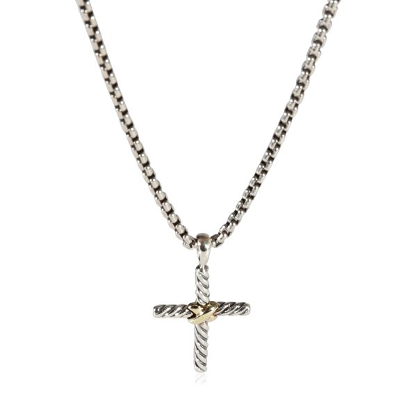 121771 fv 0bd2a48b 0a07 4611 94e9 a935f3df680c David Yurman Petite X Cross Pendant in 14K Yellow GoldSterling Silver