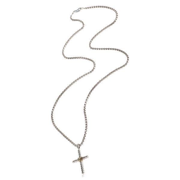 121771 pv 45bf1a23 78d9 4705 a951 bbb43a426efa David Yurman Petite X Cross Pendant in 14K Yellow GoldSterling Silver