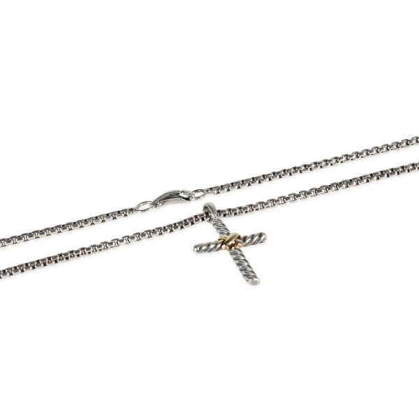 121771 sv 33dd1974 47c9 4deb 9caa 844ad65aca1a David Yurman Petite X Cross Pendant in 14K Yellow GoldSterling Silver