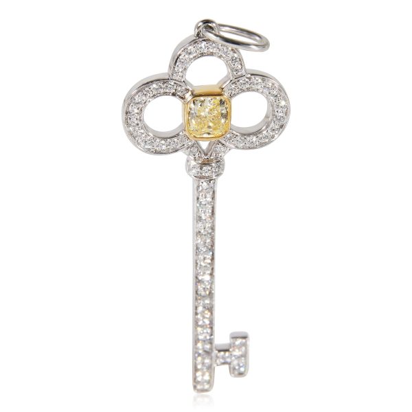 121780 fv 4ec0a5f2 69cb 4c40 a04f 5081d51e0dc4 Tiffany Co Key Fancy Yellow Diamond Pendant in 18k Yellow GoldPlatinum