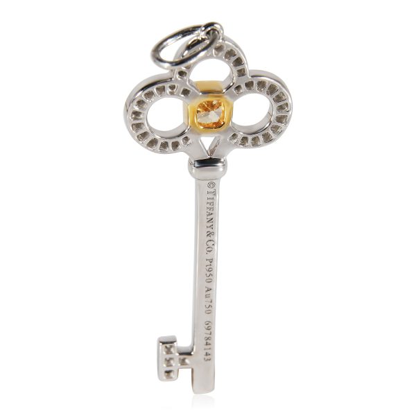 121780 pv 990d183d 0c41 4635 99da 32ed335d2974 Tiffany Co Key Fancy Yellow Diamond Pendant in 18k Yellow GoldPlatinum