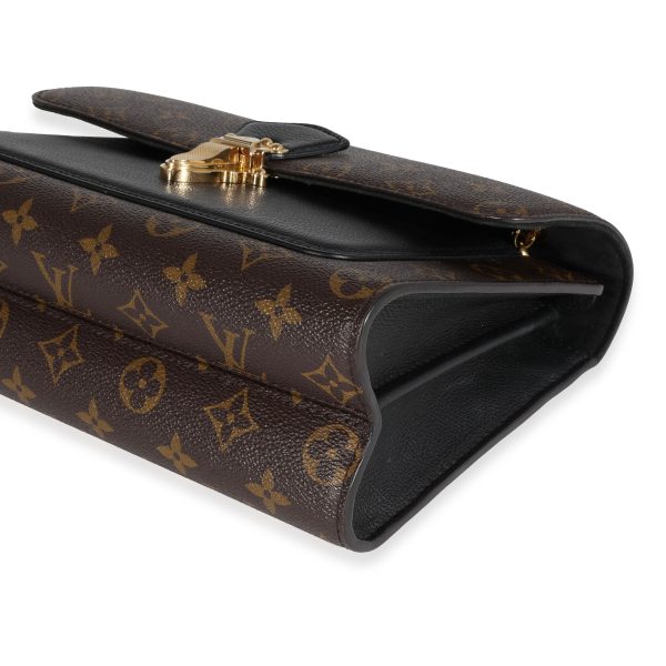 121790 box Louis Vuitton Monogram Canvas Black Leather Victoire Bag